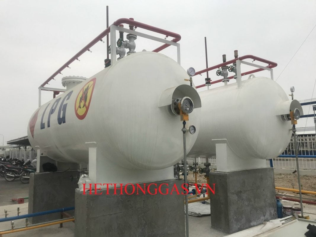 Thi công 02 bồn chứa gas 5 tấn nhà máy Polypia Vina Bắc Ninh