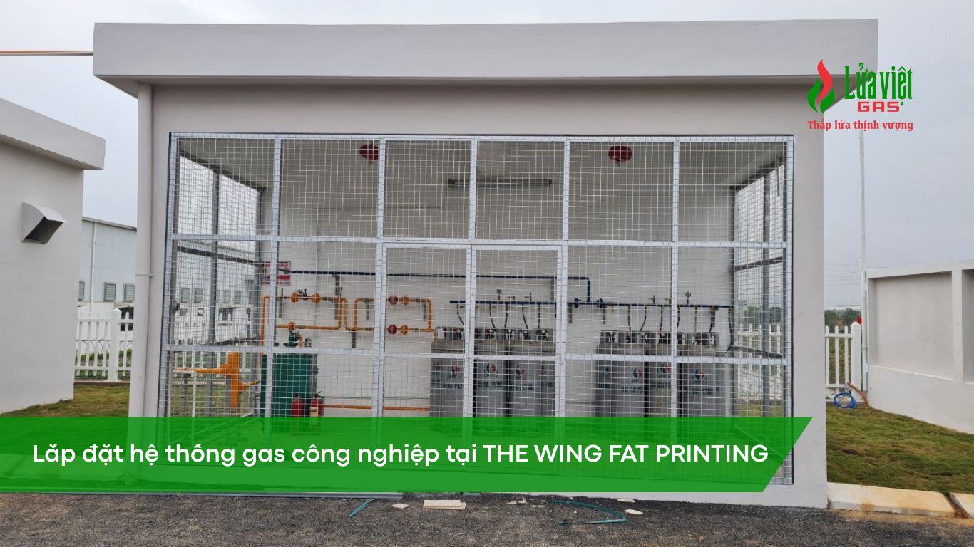 Lắp đặt hệ thống gas công nghiệp tại The Wing Fat Printing
